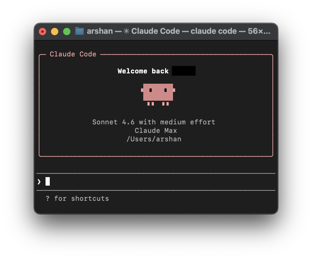 Claude Code terminal session